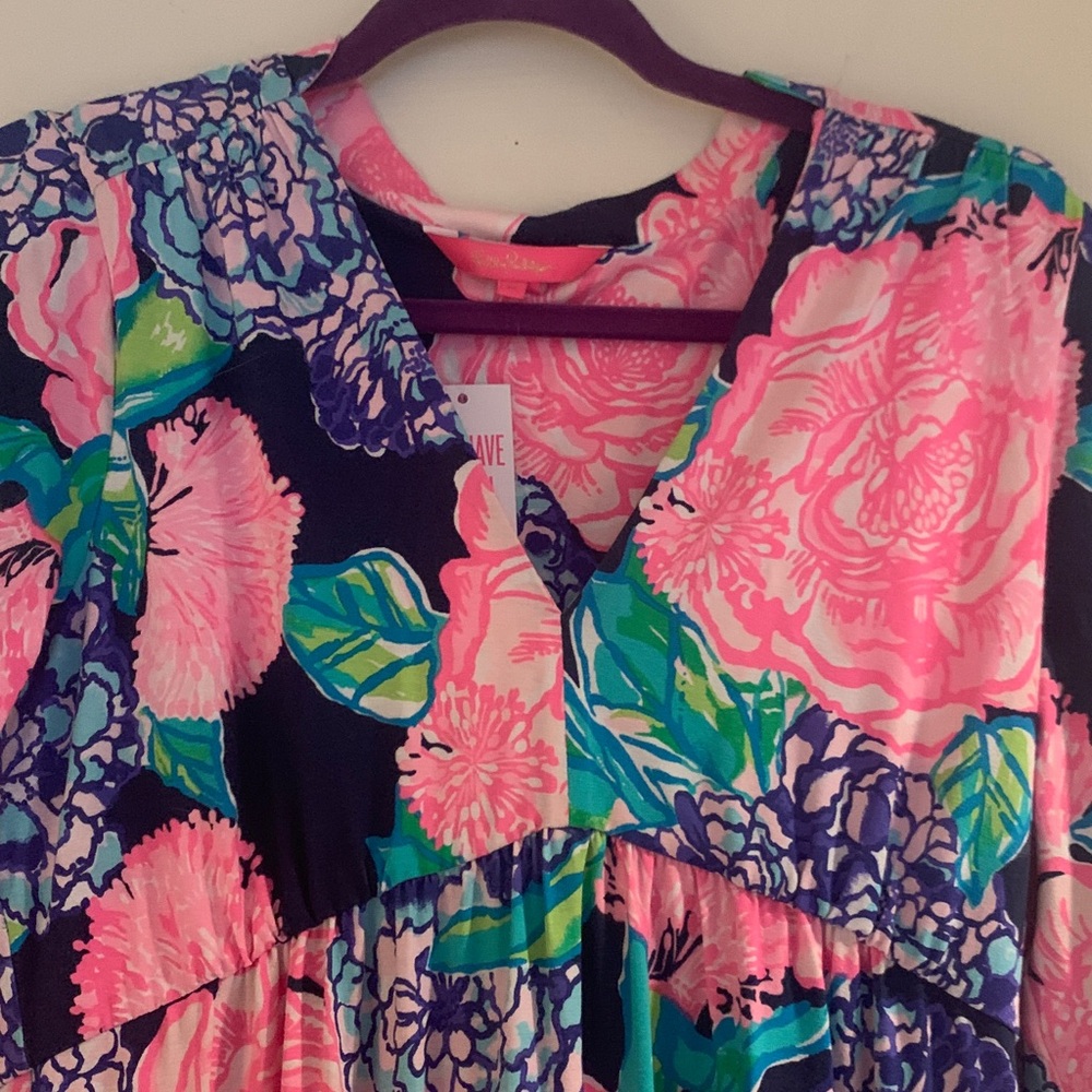 Lilly Pulitzer Floral Maxi Dress - Pink and Blue - Picture 2 of 6